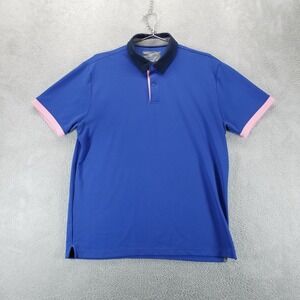 Twillory Polo Shirt Mens L Blue Athleisure Short‎ Sleeve Performance Golf